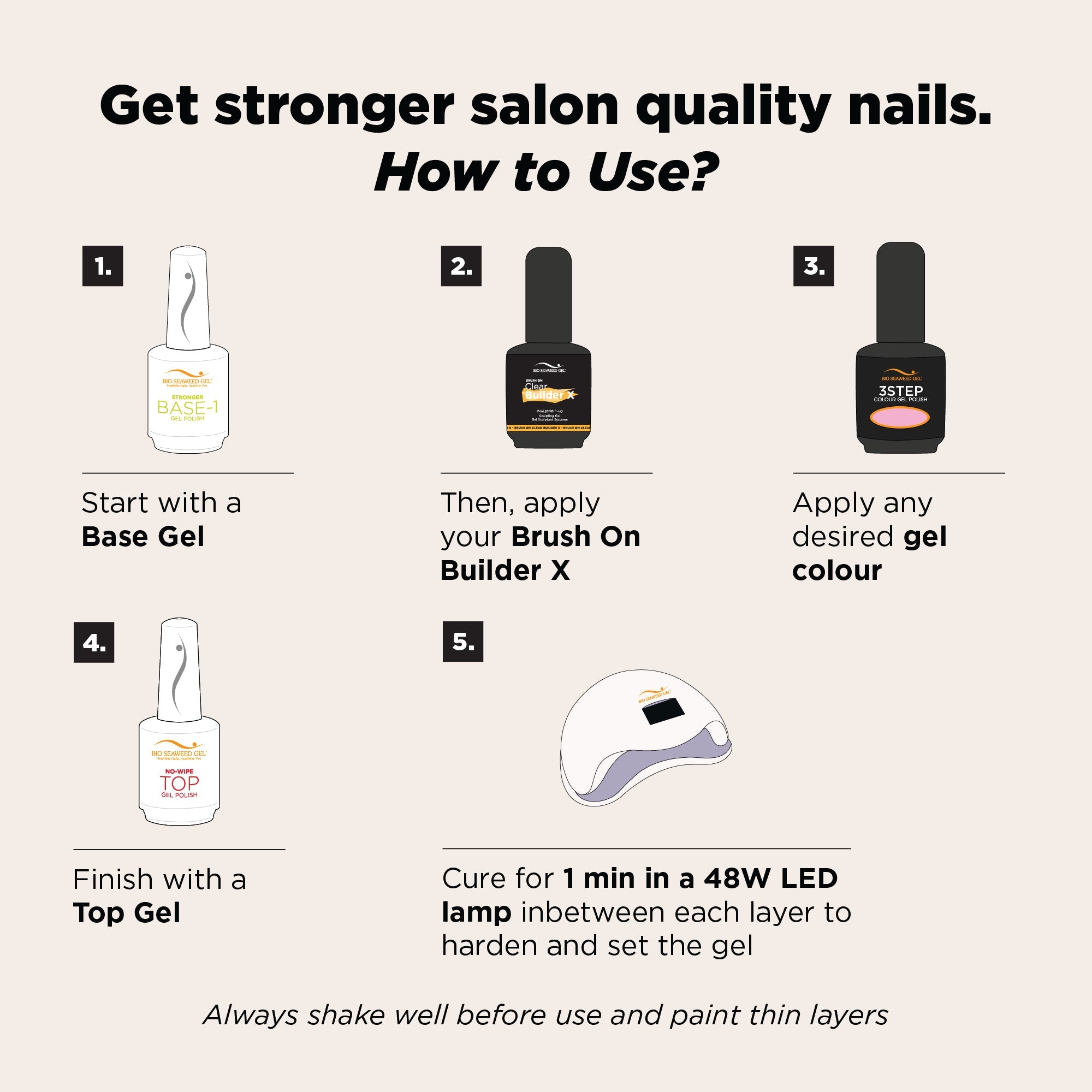 Brush On Builder X - Bio Seaweed Gel USA