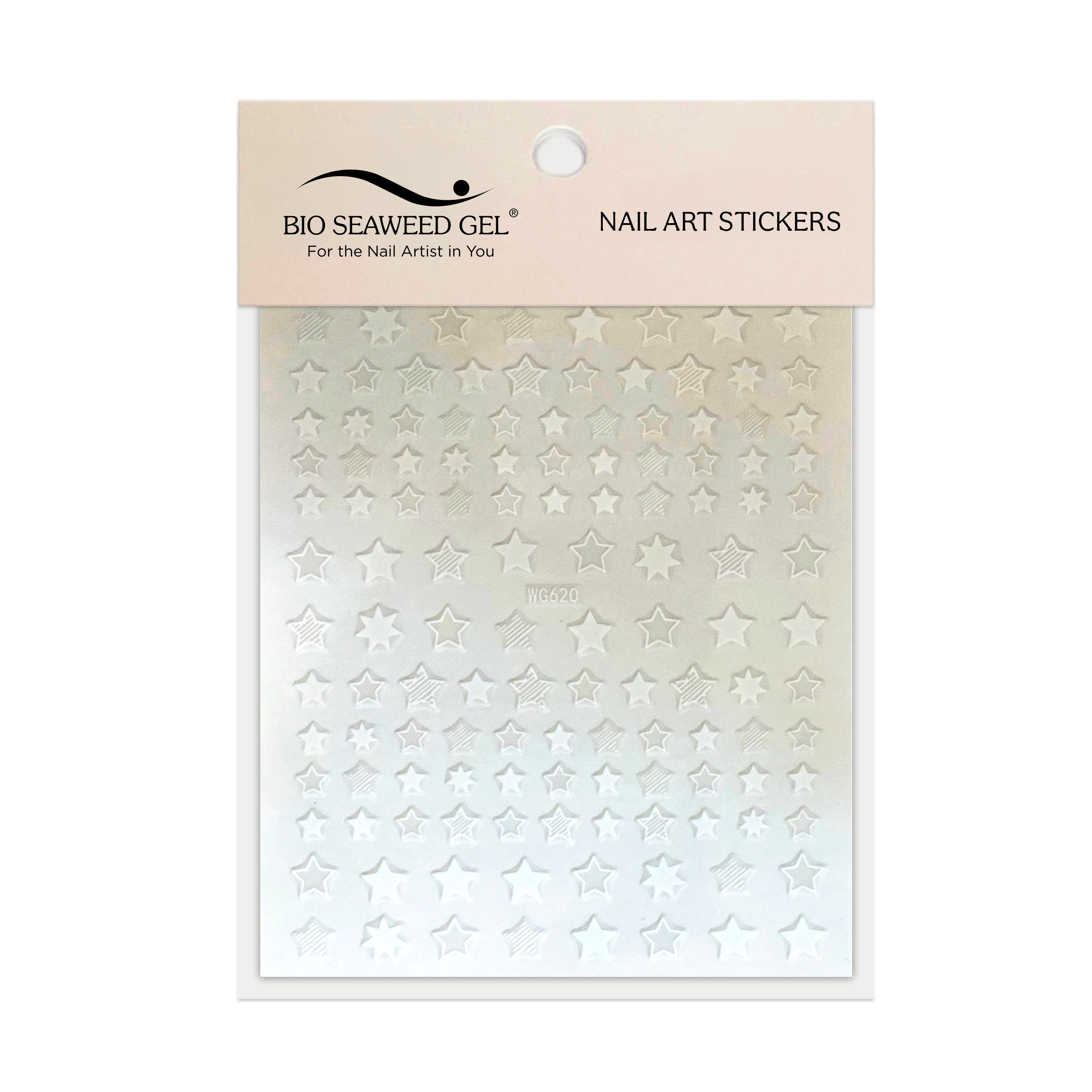 Starry Nail Art Stickers - Bio Seaweed Gel USA