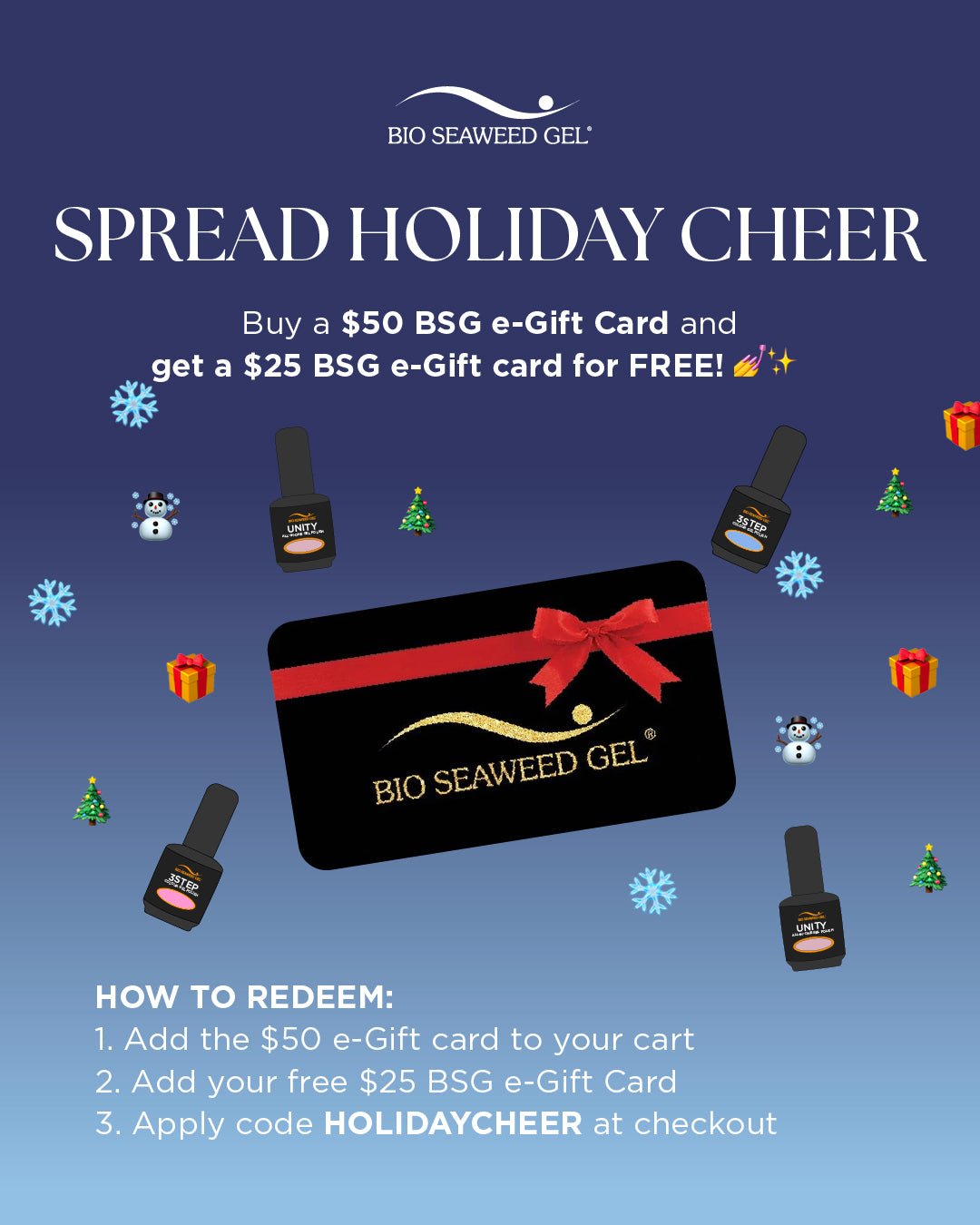 BSG e - Gift Cards - Bio Seaweed Gel USA