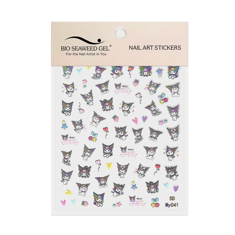 Cute Bunny & Rival Nail Art Stickers - Bio Seaweed Gel USA