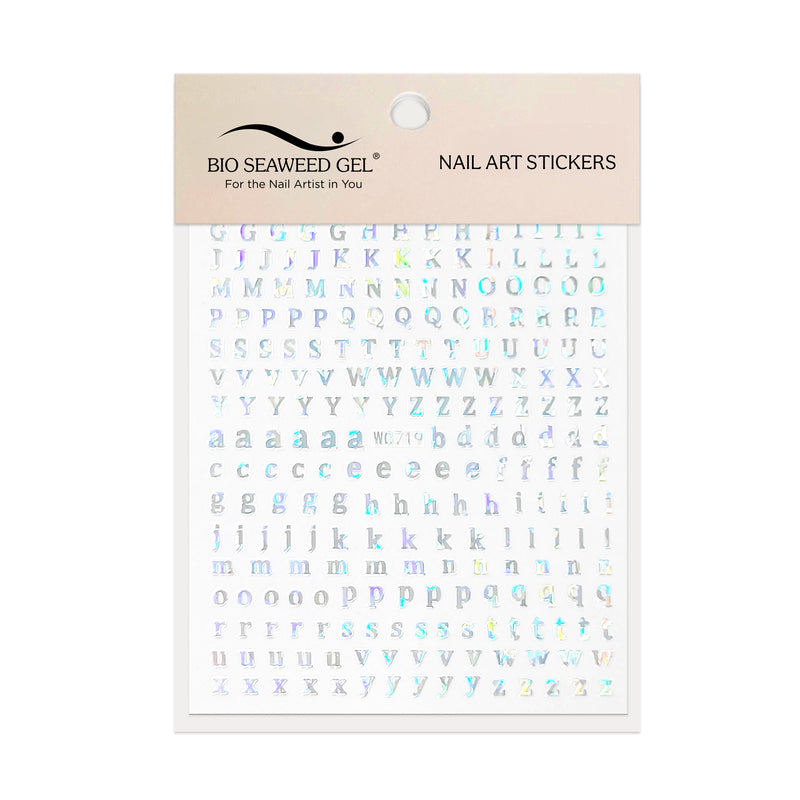 Cute Letters & Numbers Nail Art Stickers - Bio Seaweed Gel USA