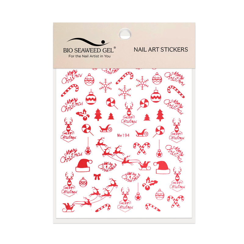 Holiday Nail Art Stickers - Bio Seaweed Gel USA