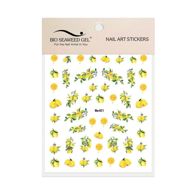 Lemon Nail Art Stickers - Bio Seaweed Gel USA