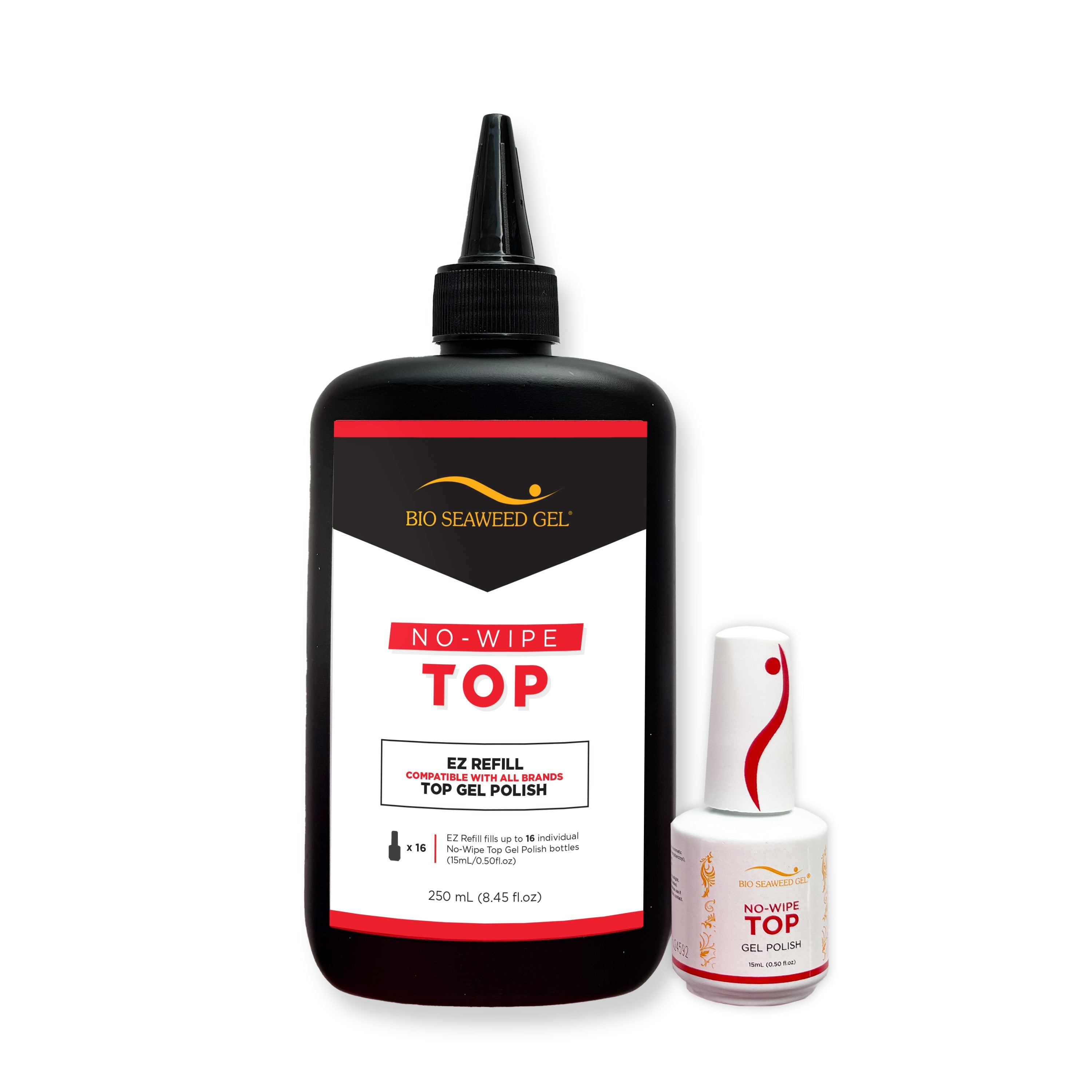 No - Wipe Top Gel Polish EZ Refill Kit - Bio Seaweed Gel USA