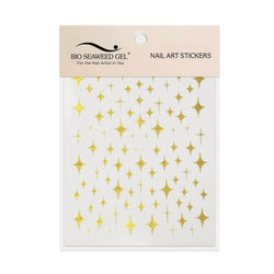 Starry Nail Art Stickers - Bio Seaweed Gel USA